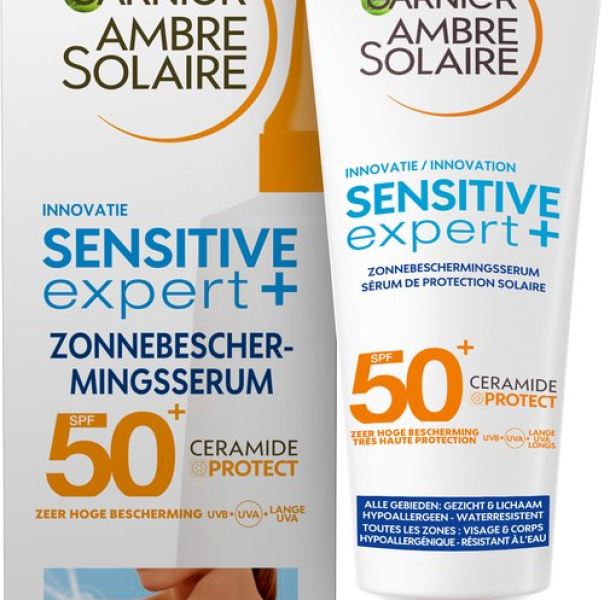 Kem chống nấng GARNIER AMBRE SOLAIRE Sensitive Expert Body Serum Allergic Skin SPF 50+ - 125 ml